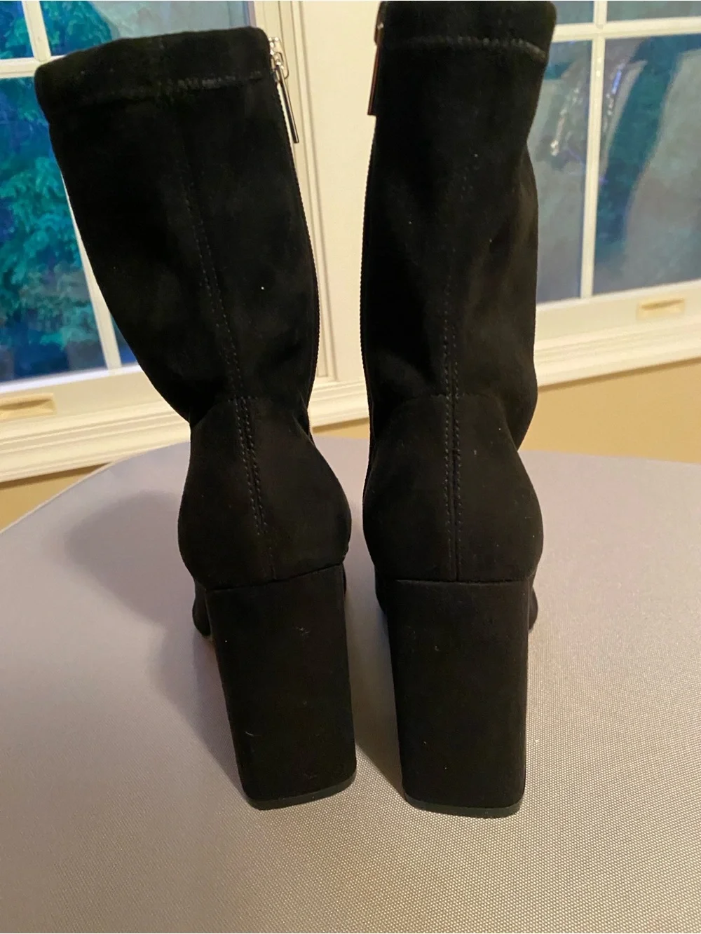 Marc Fisher - The “Larry” Black Suede Pointed-Toe Sock Bootie Sz 7